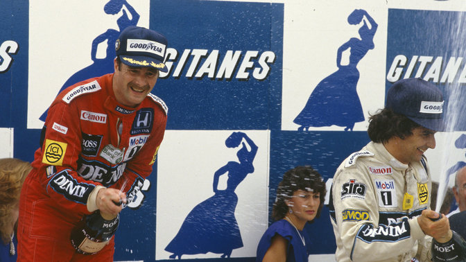 Nigel Mansell oslávil víťazstvo v Pohári konštruktérov, ktoré predznamenalo začiatok zlatej éry.